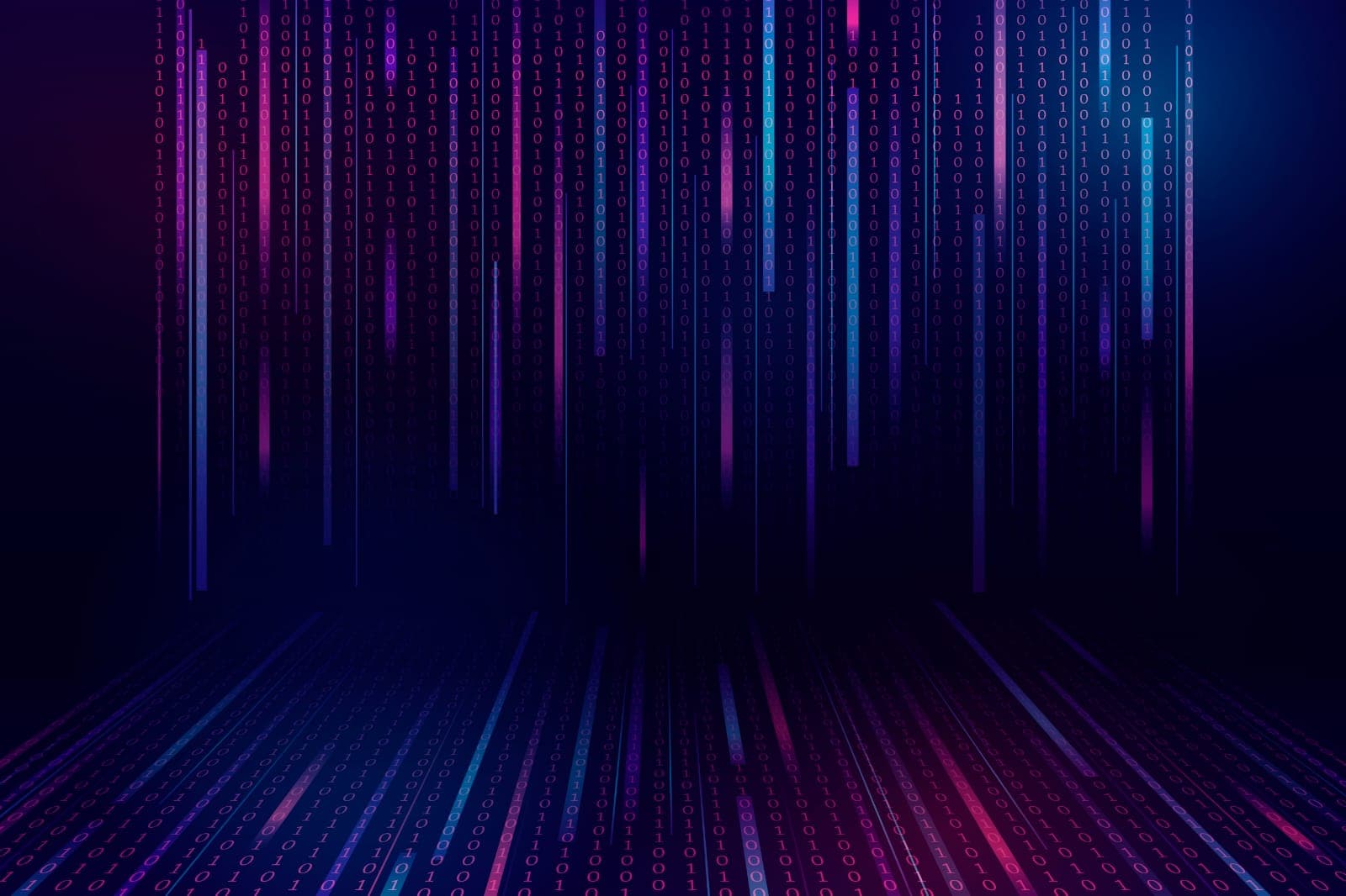 background with binary code